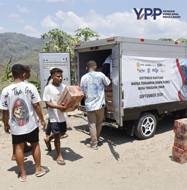 YPP Emtek Media Jangkau Manggarai Timur Salurkan Bantuan Gempa supiori dan Layanan Psikososial Anak